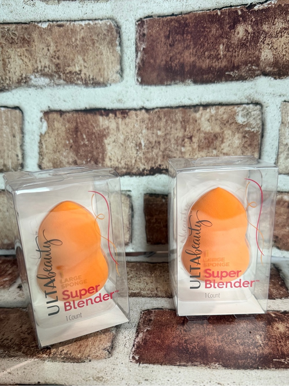 Two Ulta Beauty Super Blenders Large Sponge - Peach/Orange
